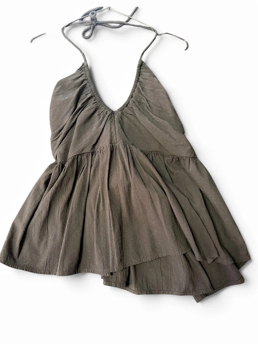 Old Navy Tiered Halter Tank in Gray Size XL Like New